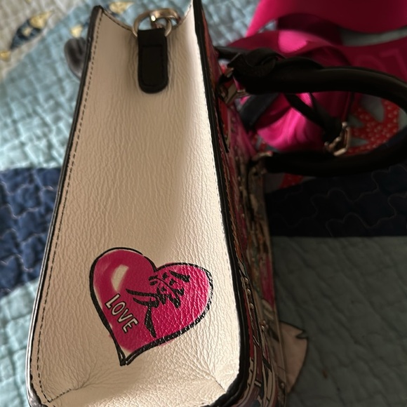 Brighton Fashion Street Mini Bag with Black and Pink Accents - Picture 4 of 6